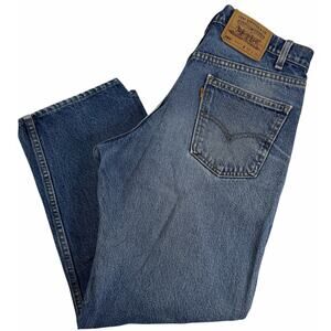 Vintage 90s Levi's 550 Relaxed Fit Blue Denim 33x27 Orange Tab Jeans 40550-0215